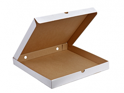 Белая коробка для пиццы (210*210*35) мм