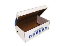 Белая коробка для обуви (235*174*150) мм